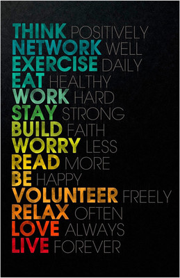 

Think Positively, Live Forever Motivational Quote Poster (18 inch x 12 inch) Paper Print(18 inch X 12 inch, Rolled)