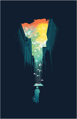 

Rainbow Over an Umbrella Poster (18 inch x 12 inch) Paper Print(18 inch X 12 inch, Rolled)