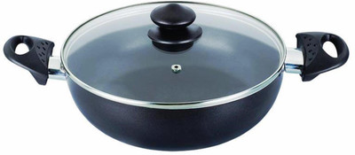 

Bajaj Kadhai 24 cm(Hard Anodised, Non-stick, Induction Bottom), Black