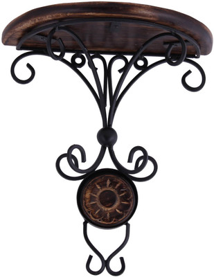 

R Crafts Wooden, Iron Wall Shelf(Number of Shelves - 1)