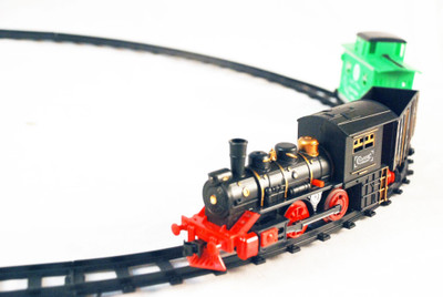 

Toy House Smoking Train Track Set with light and music - V8566-C(Multicolor)