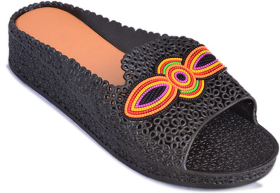 

Myra Women Floral Black Wedges