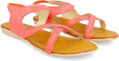 Myra Women Back Strap Coral Flats