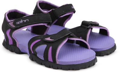 

Spinn Women black-purple Sports Sandals