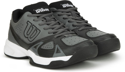 

Wilson Rush Open 2.0 Tennis Shoe For Men(Grey, Iron gate/black/white
