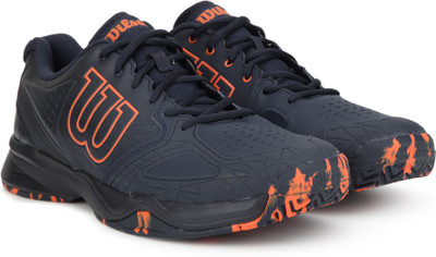 

Wilson Kaos Comp Ac Tennis Shoe For Men(Navy, Dress blue/navy blazer/flame