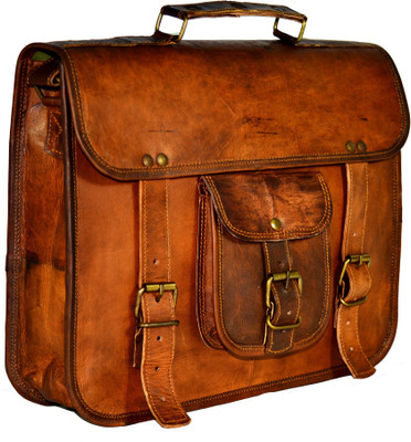 

ALBORZ Men & Women Formal Brown Genuine Leather Messenger Bag