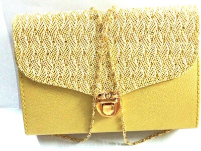 

MODESTIE Girls Evening/Party Gold PU Sling Bag