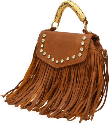 

AGINOS Women Casual Brown PU, Leatherette Sling Bag