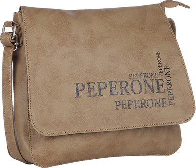 

Peperone Women Casual Brown PU Sling Bag