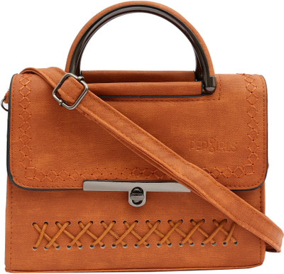 

Pepgirls Girls Casual Brown Leatherette Hand-held Bag