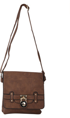 

CARRADO Girls Casual Brown Leatherette Sling Bag