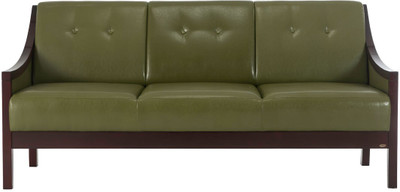 Durian JESSE/A/3 Leatherette 3 Seater Sofa(Finish Color - AVOCADO GREEN)