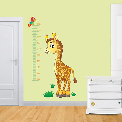 Asmi Collections 140 cm Kids Height Measurement with Giraffe Removable Sticker(Pack of 1)