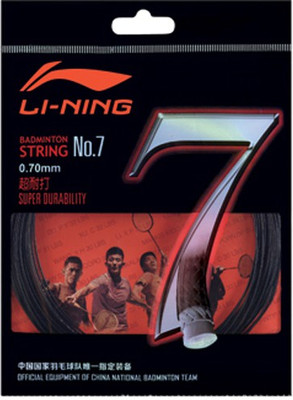Li-Ning No.7 - Black 0.70 Badminton String - 10 m(Black)