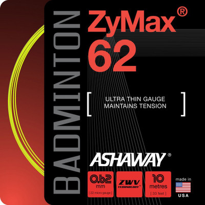 

ASHAWAY Zymax 62 Fire - Yellow 0.62 Badminton String - 10 m(Yellow)
