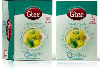 GTEE GTEE Dia-g-Tee (25 Tea bags X 2PACKS) Chamomile Herbal Infusion Bags Box(50 Bags)