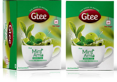 

GTEE GTEE Green Tea Bags-Mint (25 Tea bags X 2 PACKS) Mint Green Tea Bags Box(50 Bags)