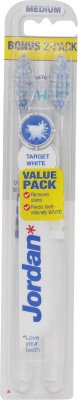 

Jordan Target White Medium Toothbrush(Pack of 2)