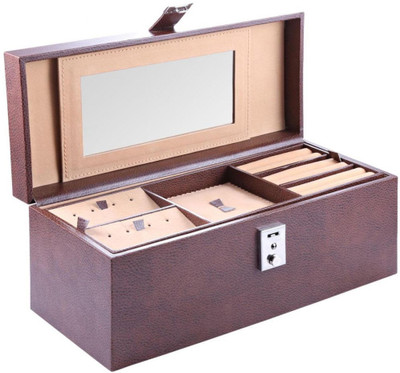 

SuvidhaArts Extra Space jewelry Vanity Box(Brown)