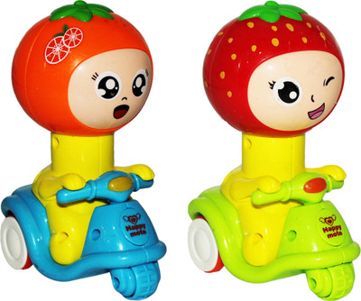 

Smiles Creation Press & Go Scooter Riding Toy for Kids - Set of 2(Multicolor)