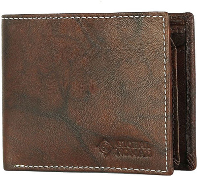 

Global Nomad Men Brown Genuine Leather Wallet(6 Card Slots), Antique brown