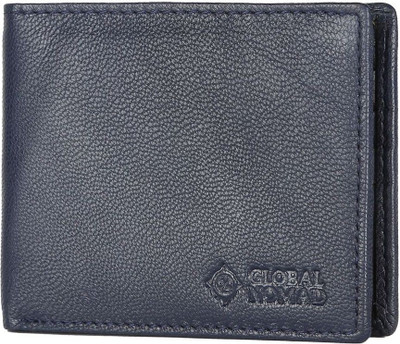 

Global Nomad Men Blue, Black Genuine Leather Wallet(8 Card Slots)