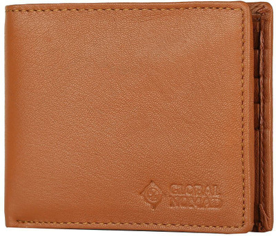 

Global Nomad Men Tan Genuine Leather Wallet(8 Card Slots)