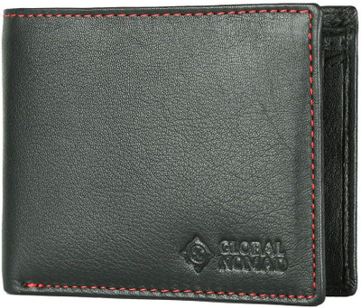 

Global Nomad Men Black Genuine Leather Wallet(6 Card Slots)