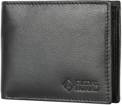 

Global Nomad Men Black Genuine Leather Wallet(3 Card Slots)