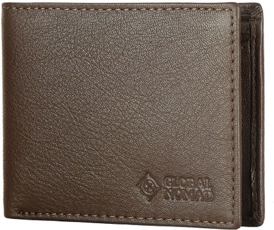

Global Nomad Men Brown Genuine Leather Wallet(3 Card Slots)