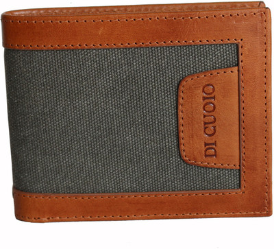 

DiCuoio Men Grey Genuine Leather Wallet(6 Card Slots), Grey-011
