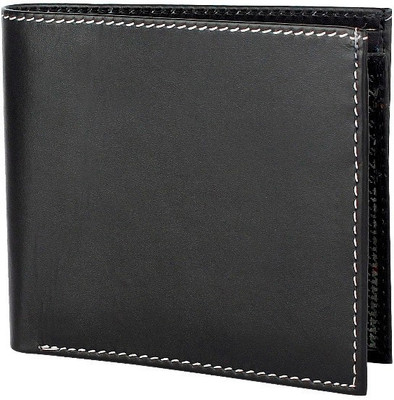 

Viaan Men Black Genuine Leather Wallet(4 Card Slots)