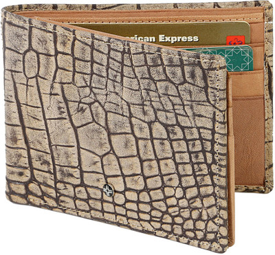 

JL Collections Men Beige Genuine Leather Wallet(14 Card Slots)
