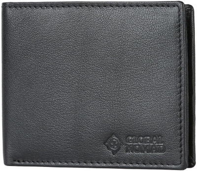 

Global Nomad Men Black Genuine Leather Wallet(8 Card Slots)