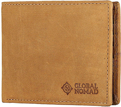 

Global Nomad Men Tan Genuine Leather Wallet(8 Card Slots)