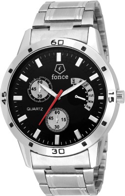 Fonce Black dial steel watch Watch  - For Men   Watches  (Fonce)