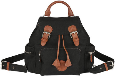

JL Collections Black & Brown Drawstring Backpack 2.5 L Backpack(Black)