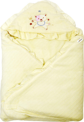 

1st Step Plain  Hooded Baby Blanket(Cotton, Yellow