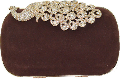 

TANISHKA EXPORT Party Brown Clutch