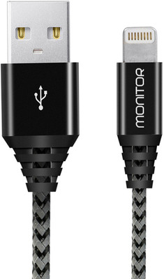 

MONITOR Nylon Braided 8 Pin iPhone Lightning Cable(Grey)