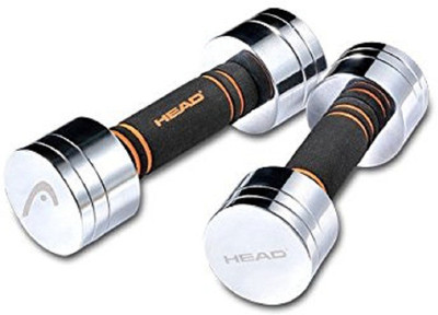 

Head Pack of 2 (2X2.5Kg) Fixed Weight Dumbbell(2.5 kg), Silver