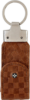 JL Collections Brown Leather Usb Keypouch Key Chain