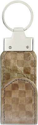 JL Collections Beige Leather USB Keypouch Key Chain