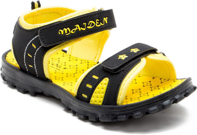 

OMAIDEN The First Step Boys & Girls Velcro Sports Sandals(Black, Black/yellow