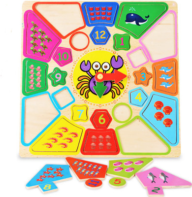 

Jack Royal Numerical Wooden Board With Colorful Puzzles(Multicolor)