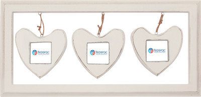 

TEZERAC Wood Photo Frame(White, 3 Photos)