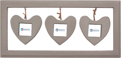 

TEZERAC Wood Photo Frame(Grey, 3 Photos)