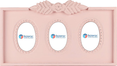 

TEZERAC Wood Photo Frame(Pink, 3 Photos)