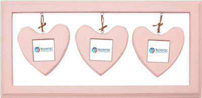 

TEZERAC Wood Photo Frame(Pink, 3 Photos)